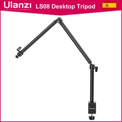 VIJIM LS08 Desktop Streaming Flexible Arm Extension Pole Stick Bracket Broadcast Boom Arm Desk Lights Stick Removable Ballhead