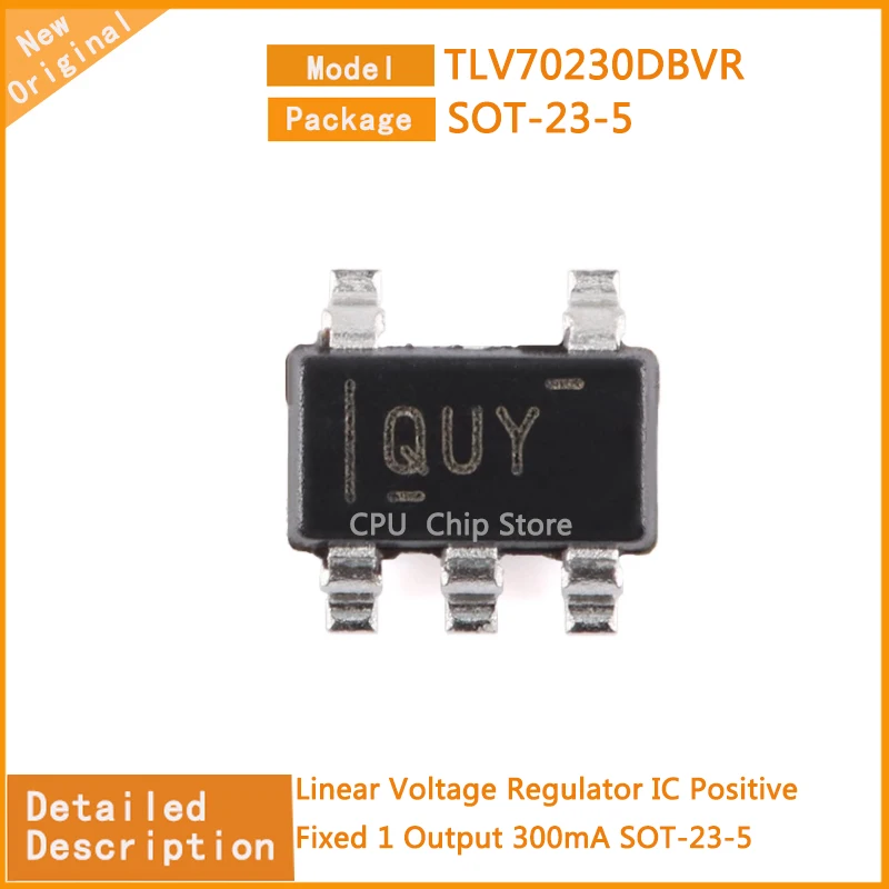 50Pcs/Lot  New Original   TLV70230DBVR TLV70230  Linear Voltage Regulator IC Positive Fixed 1 Output 300mA SOT-23-5