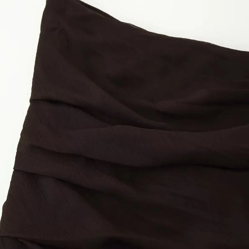 

Новинка лета 2025, длинная полупрозрачная плиссированная дизайнерская юбка, женская модная юбка-миди с высокой талией, цветная юбка для поездок на работу