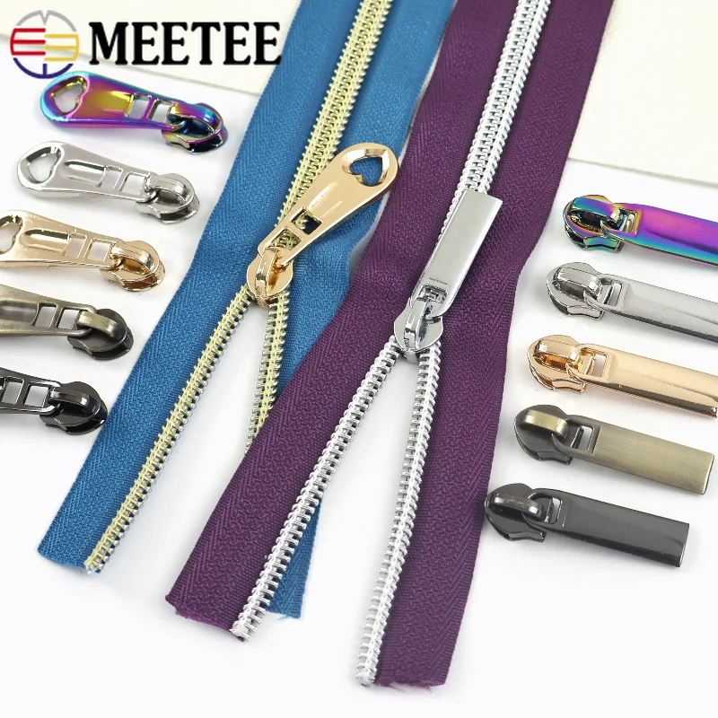 10-30Pcs 5# Sewing Zipper Slider for Nylon Zips Bag Purse Closure Zippers Head Garment Zip Repair Kit Pocket Replace Accessories
