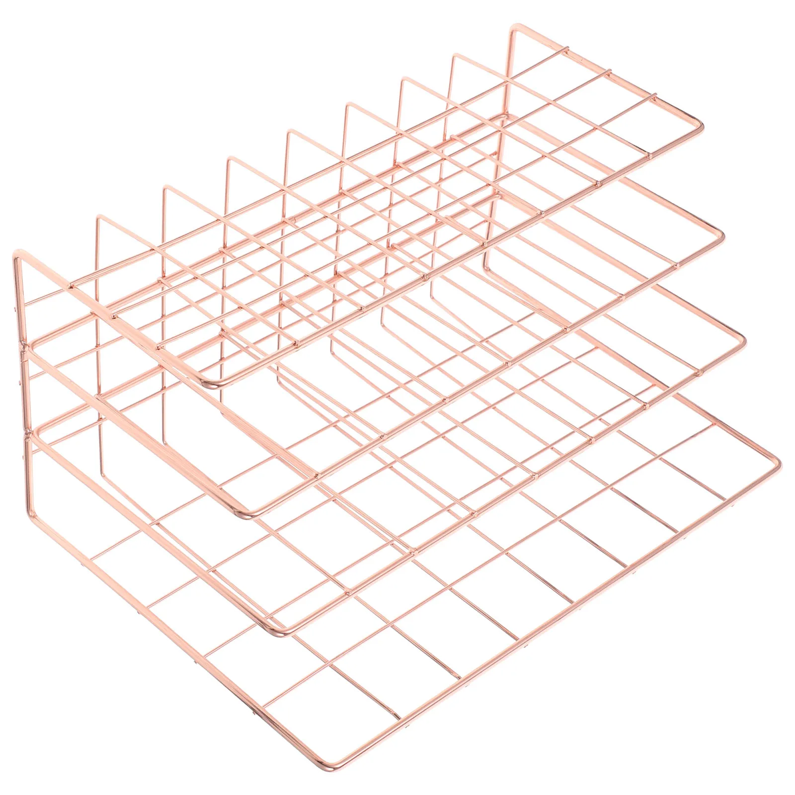 

Iron Desktop Mail Organizer for Desk with Multiple Slots File Holder for Home Office Study Room Document Folder Organizer