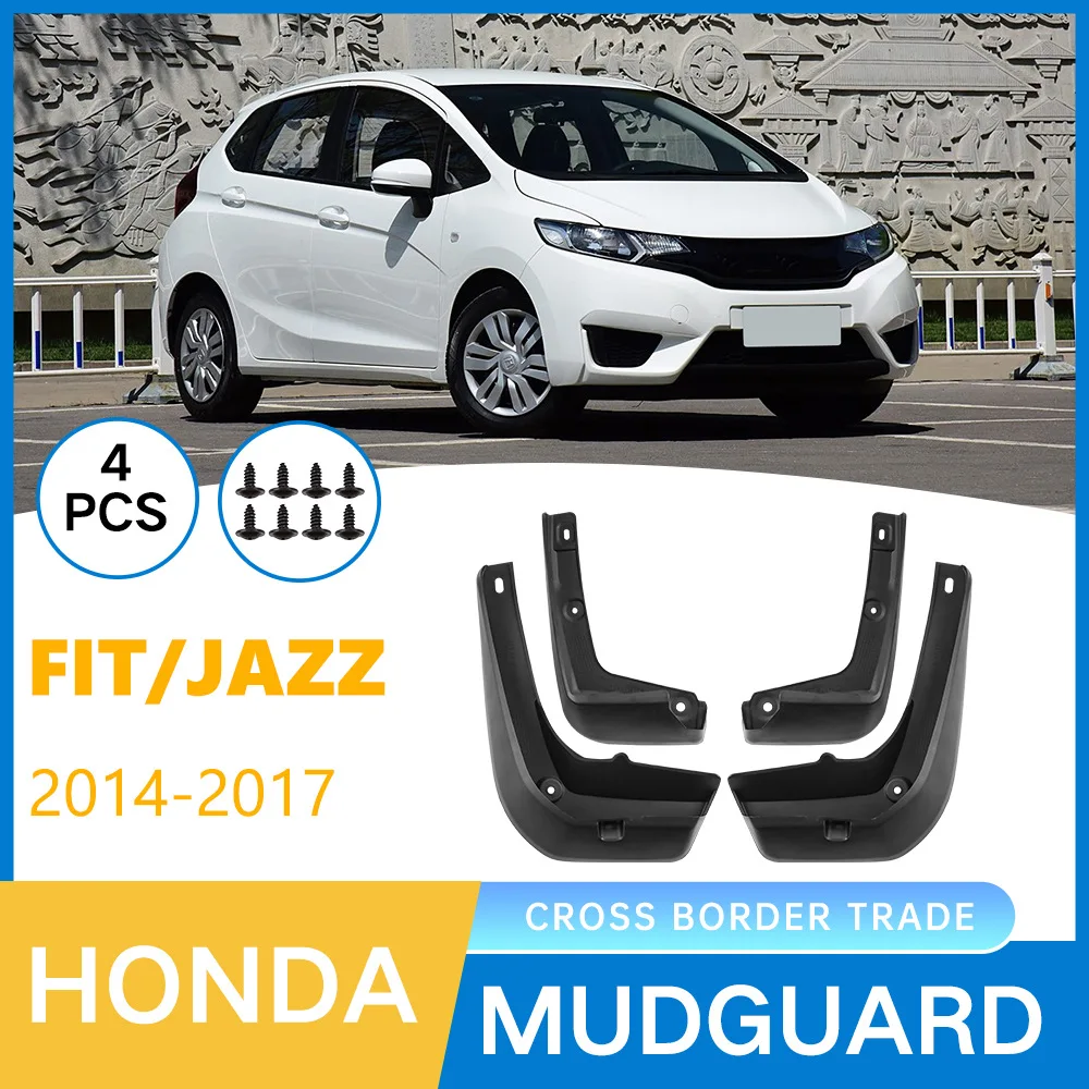 

For 14-17 Honda Fit FIT JAZZ car tire mudguard leather tile modification,Mudflaps Front Rear Flares Splash Guards Cover