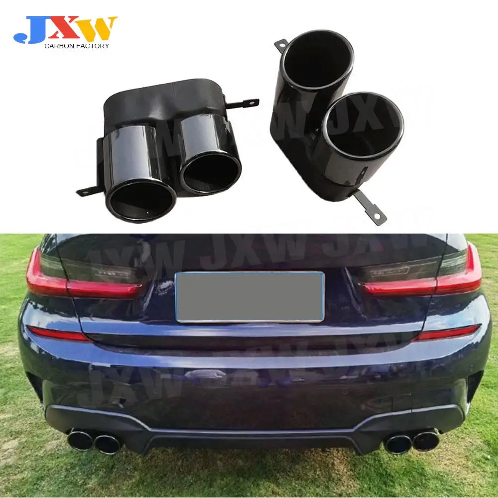 

For BMW G20 G28 M Sport 2019 -2021 Car Inlet Double-Barrel Rear Exhaust Tip Tail Pipe Muffler Outlet Stainless Steel