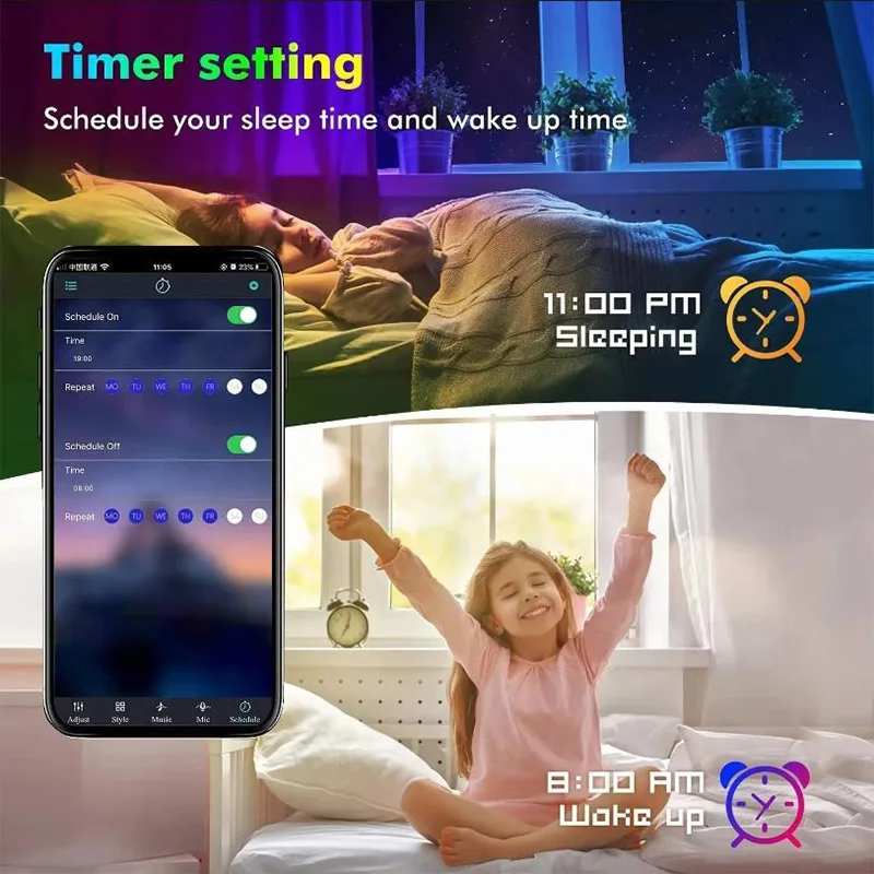 Bluetooth LED Strip Lights APP Control Music Sync 1-30M Flexible Color Changing Led Lights for Festival Party Gaming Room Decor