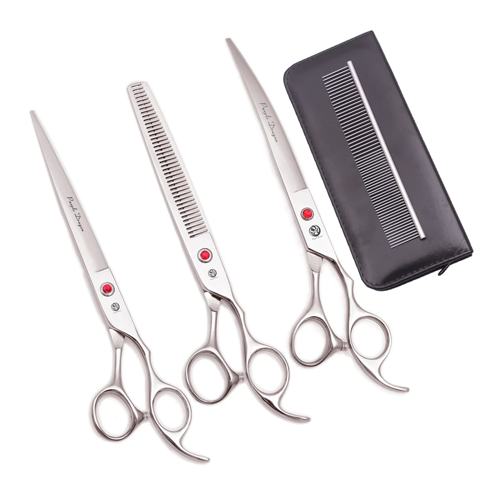 Purple Dragon Dog Grooming Scissors Kit 8\