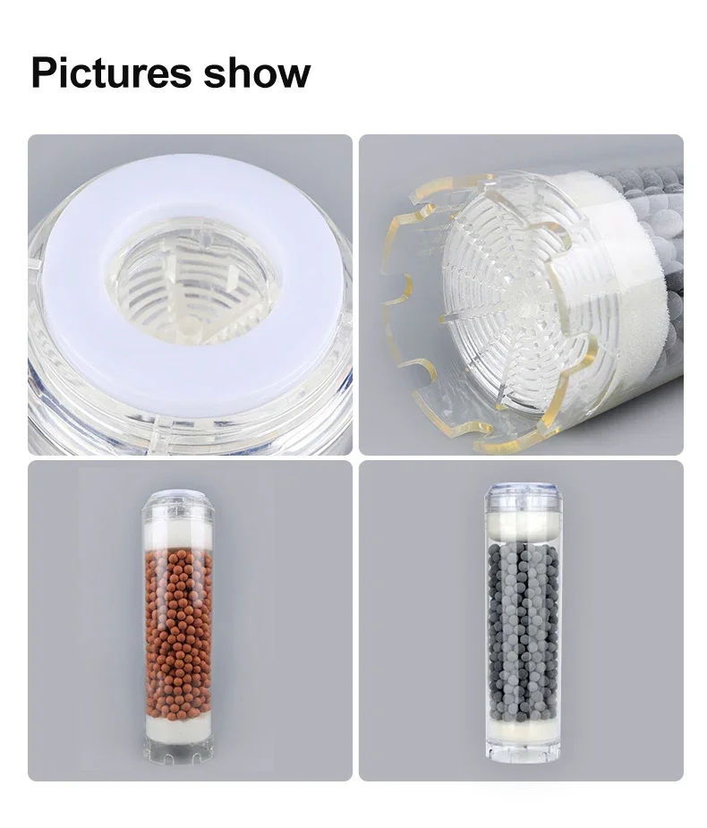 

10 Inch Transparent Shell Filter Elements Alkaline Ball/Maifan Stone/Resin, Suitable For Household Purification Filters