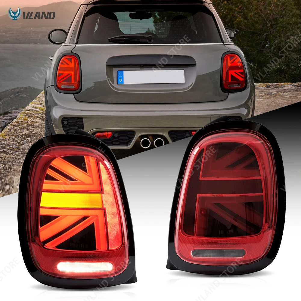 VLAND Voll-LED-Rückleuchten für 2014–2019 Mini Cooper F55 F56 F57, Sequenzielle Blinker-Rückleuchten-Baugruppe Upgrade