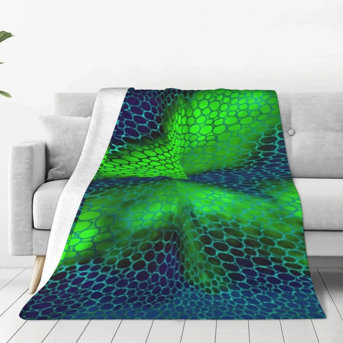 Gorgeous Blue And Green Abstract Blankets Fleece Lightweight Sofa Throw Blankets For Couch Bedding Travel Throws Bedspread Quilt