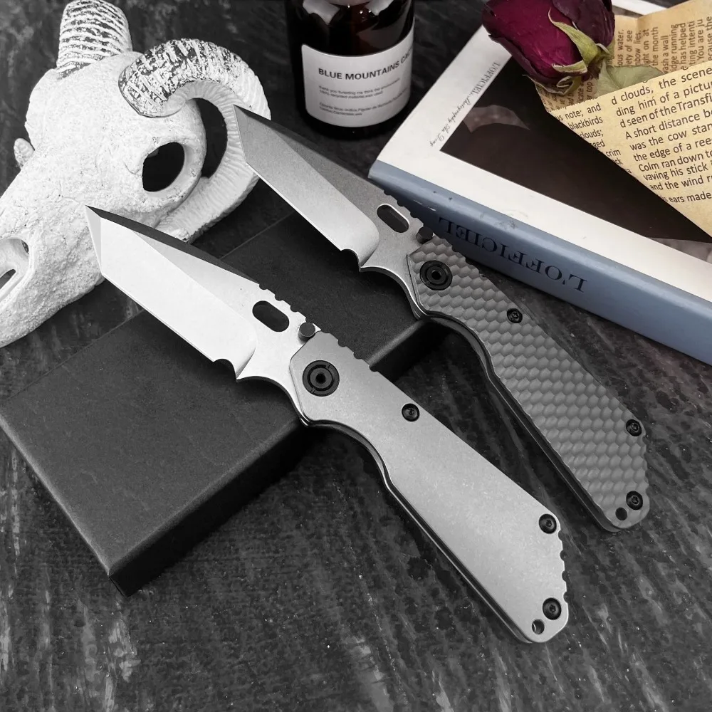 

Outdoor Sports Folding Knife D2 Blade TC4 Titanium Alloy Handle Multifunctional Camping Knife Exquisite Tactical Pocket Knife