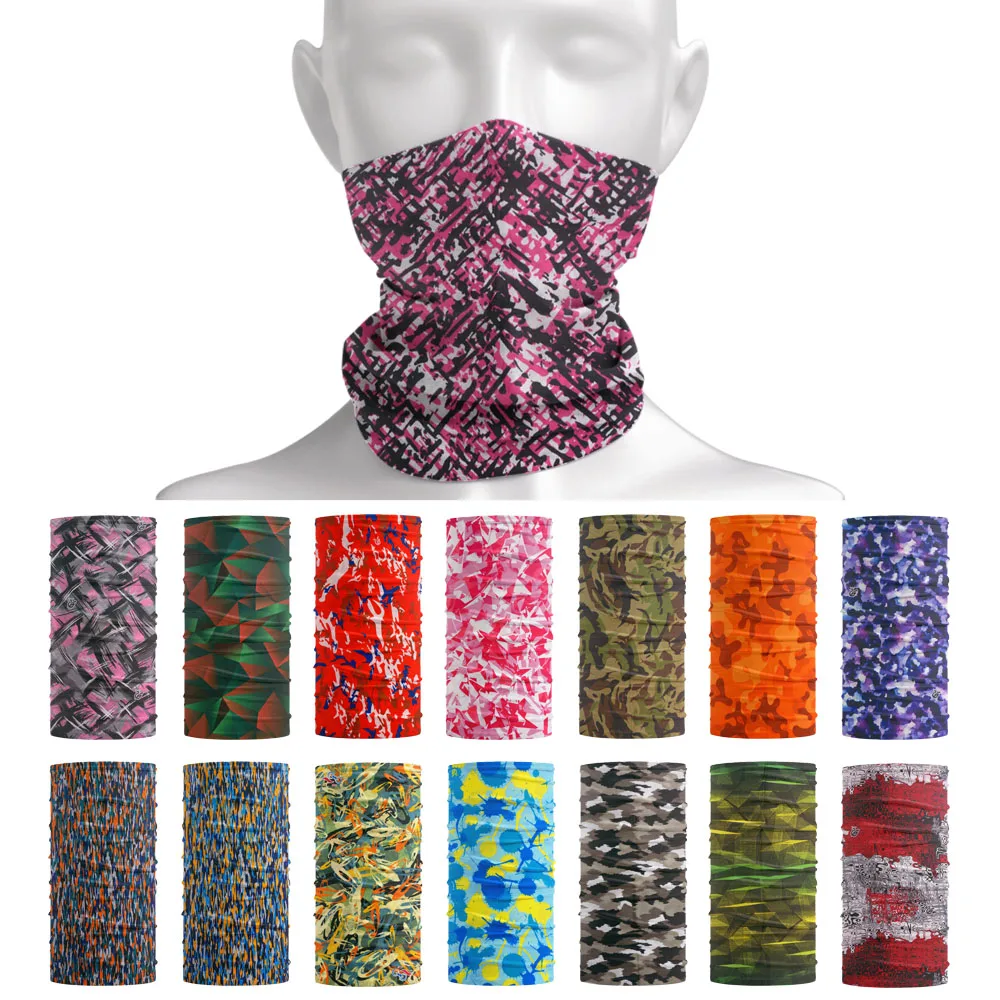 Camo Hunting Neck Gaiter Hiking Running Seamless Bandanas Men Hunting Face Shield Multifunctional Women Tube Scarf Headwear