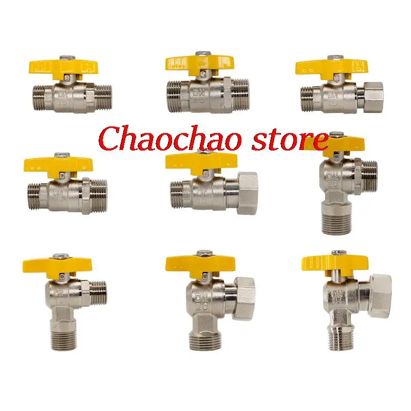 Bronze Válvula de Esfera de Gás Válvula de Esfera para Aquecedor de Água Válvula de Gás Natural Interruptor Rosca Fêmea ou Masculina Peças