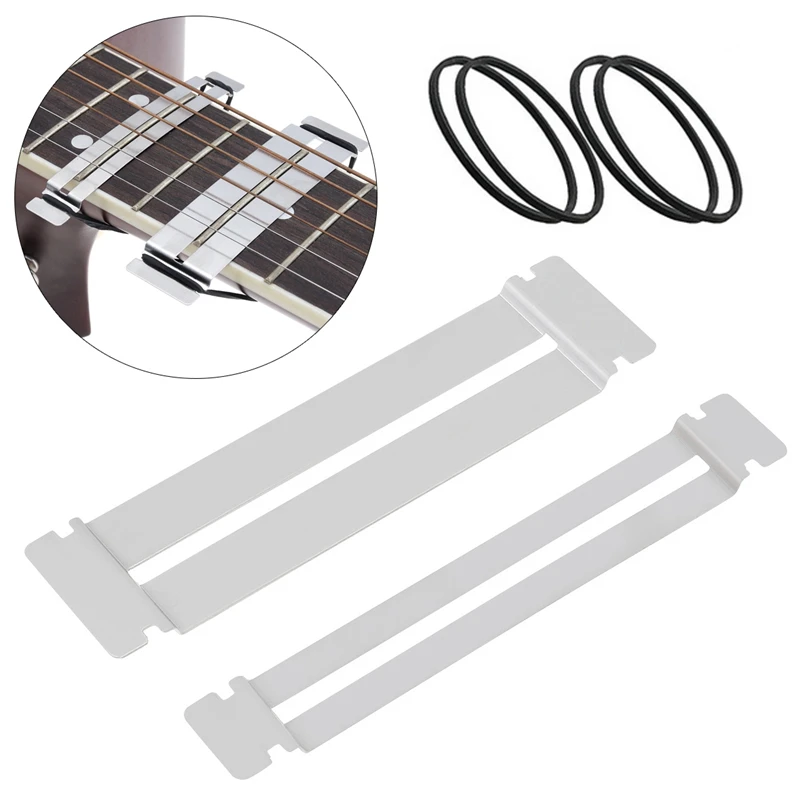 2pcs Guitar Fret Repairing Tool Stainless Steel Fretboard Guard Protect Fret Wire File Sanding Cleaning Polish Luthier Tool
