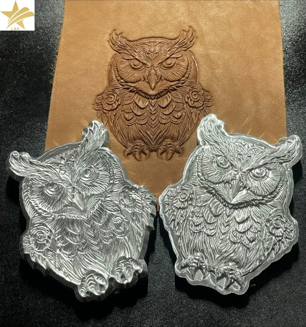 3D Owl Leather Emboss Stamp Mold High Relief Embossing Die for Hydraulic Press Leather Craft Tool for Wallet Bag Notebook Cover