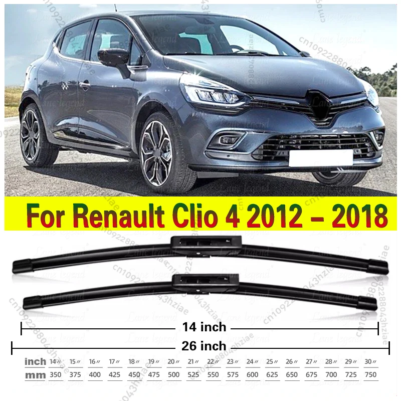 Scheibenwischer Frontwischerblätter Für Renault Clio 4 2012 2013 2014 2015 2016 2017 2018 Windschutzscheibe Windschutzscheibe Frontscheibe 26 "+ 14"