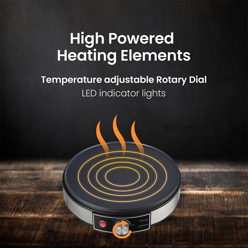 صانع الفطائر، صانع الكريب الكهربائي، صانع الفطائر (مع مقلاة غير لاصقة)، ملعقة باتر، مطبخ 1000 وات، يمكن قلي شريحة لحم، على سبيل المثال