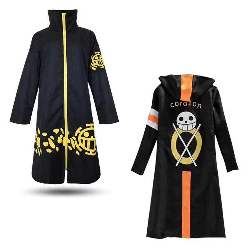 Trafalgar Law Cosplay Costume Pirate Trench à capuche Anime une pièce Cos Fantasia Luffys tenues Costumes de fête d'halloween