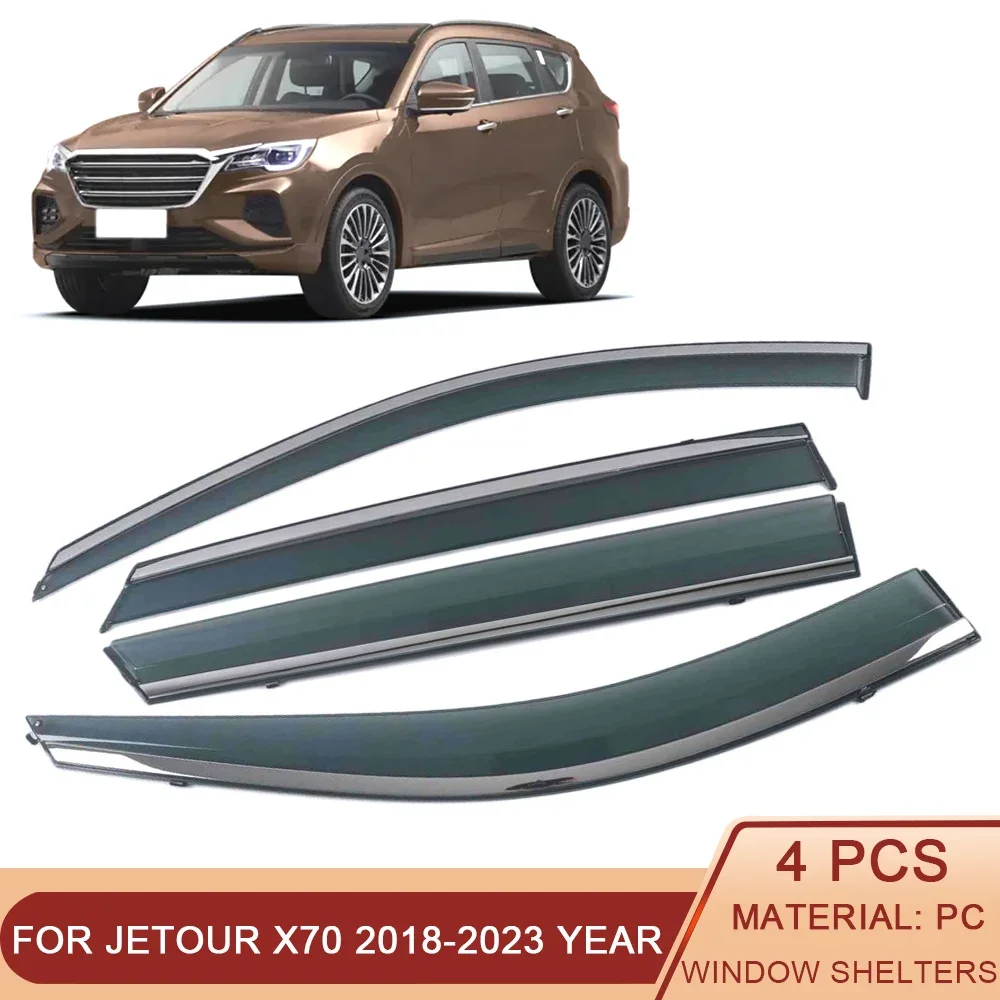 

For Jetour X70 2018-2023 Car Window Sun Rain Shade Visor Shield Shelter Protector Cover Sticker Exterior Accessories