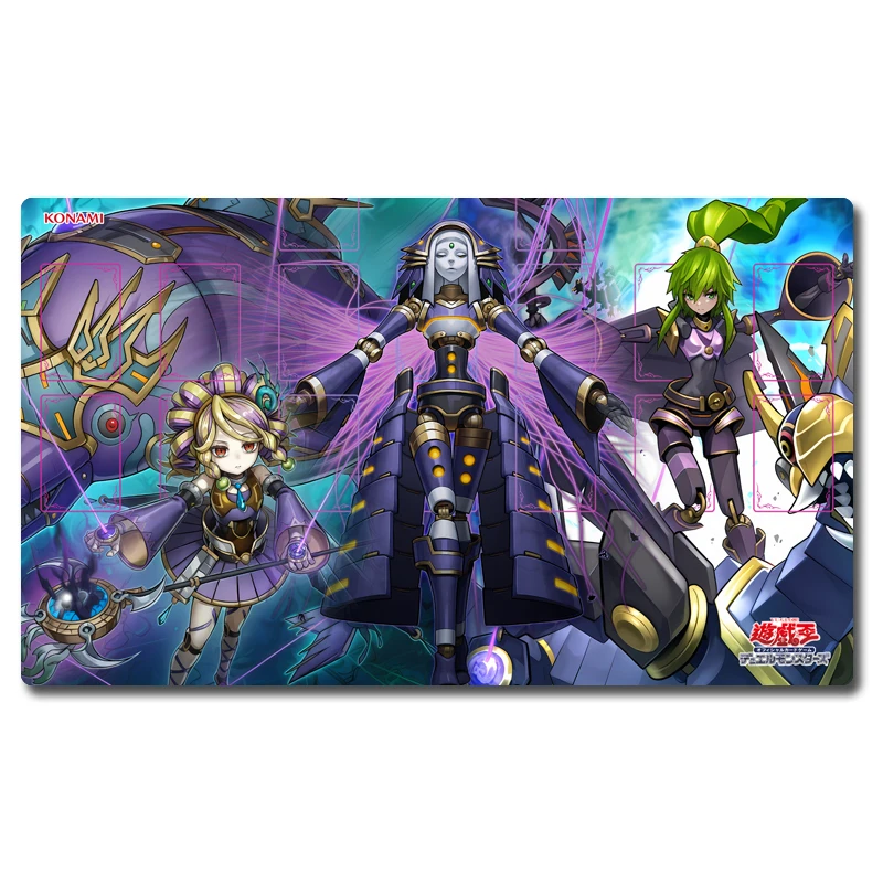 Yugioh El Shaddoll Construct Winda Play Mat Yu-Gi-Oh! TCG OCG Trading Card Games Mat Duel Plate Rubber Card Mat Mouse Pad