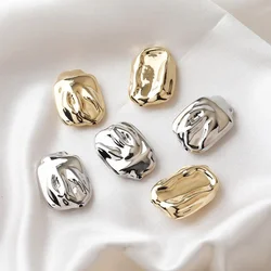 10PCS Irregular Resin Earrings Charms Metallic Texture for Jewelry Making DIY Hand Made Personalized Ear Drop 19*25