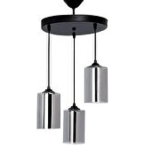 

Özbak Chandelier Spiral 3'lü Modern Smoked Glass Pendant Lamp Living Room Chandelier Black