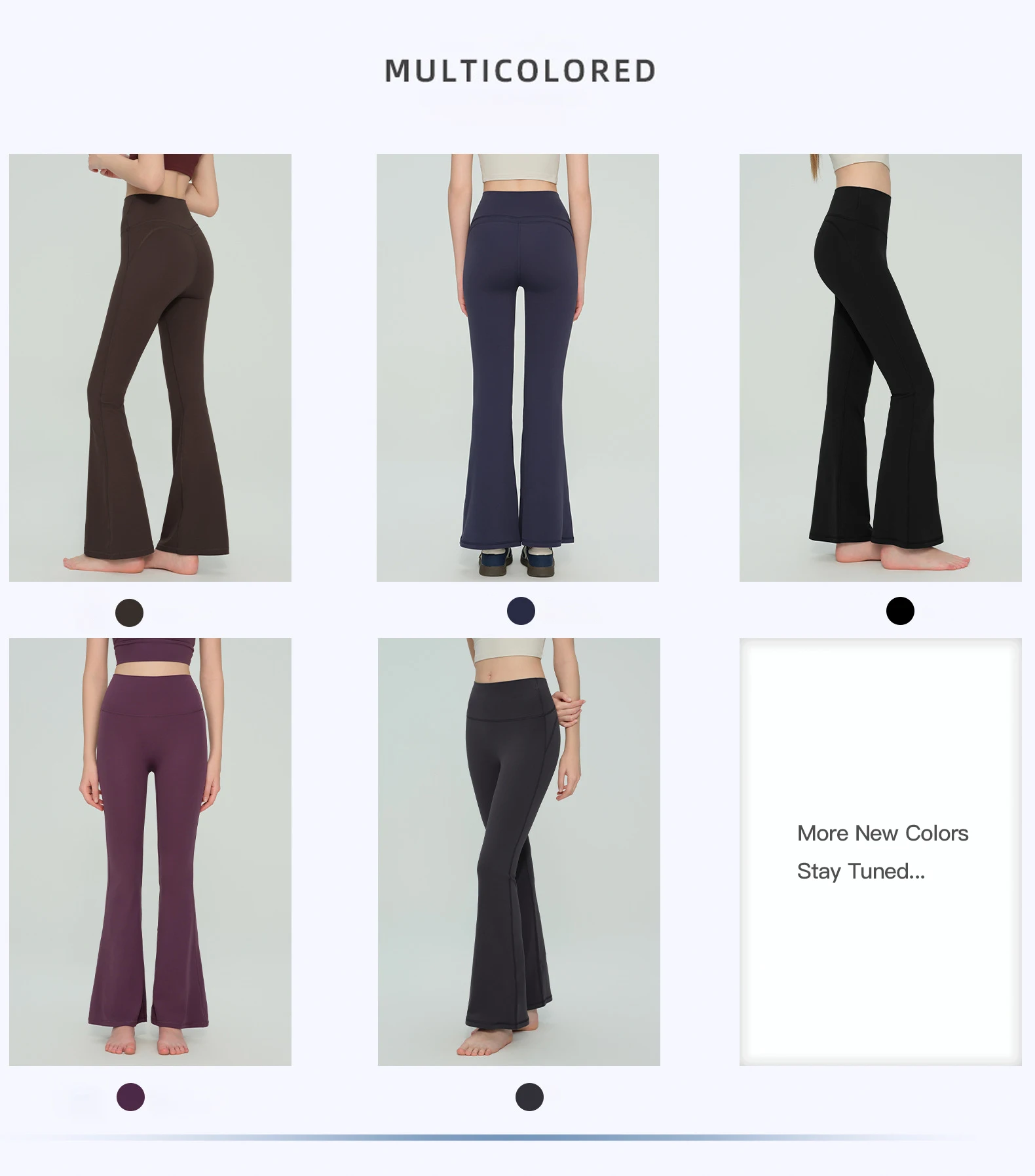Damen High-Waist Eng Anliegende Hüftstraffende Schlanke Lange Yoga-Schlaghose Atmungsaktive Komfort-Fitness-Freizeit-Sport-Hose – Detail 3