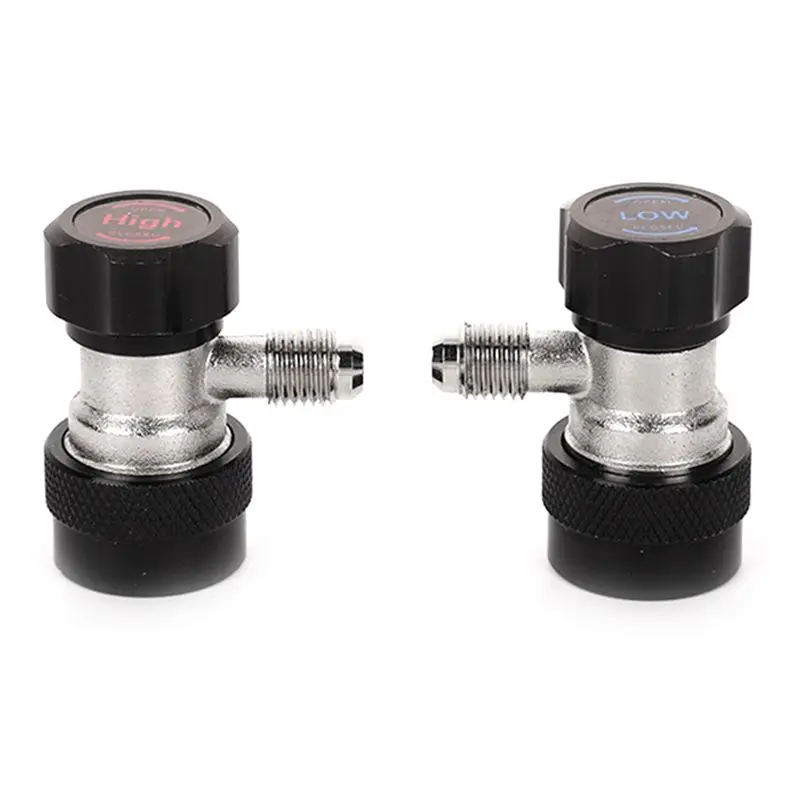 ABUH-R134A A/C AC Compressor R-134A Manual Quick Coupler Adapter Air Condition 1/4 SAE Connectors Accessories