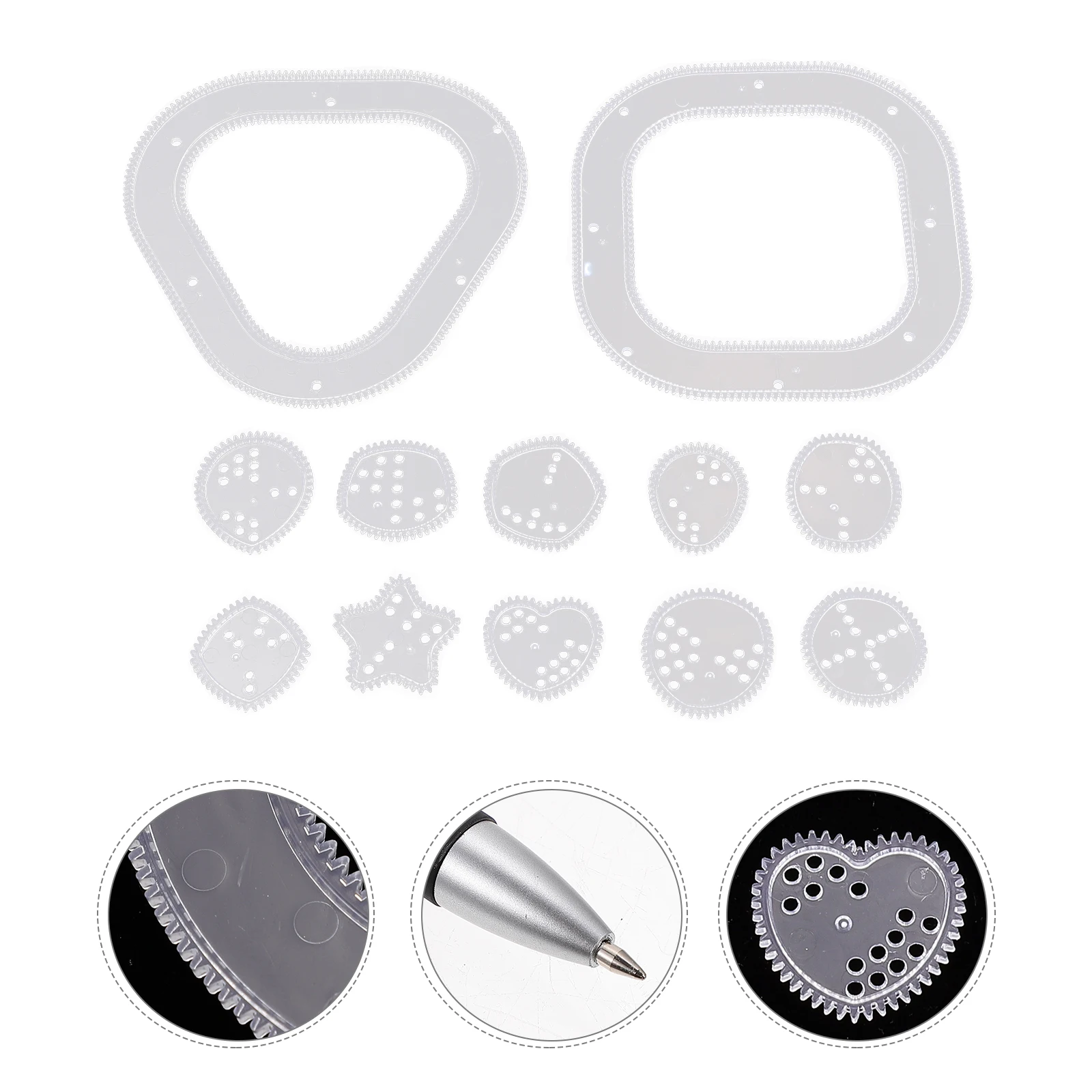 

Wanhua Ruler Set Templates for Painting Stencils Kids Reusable Childrens Drawing Aldult Toddler