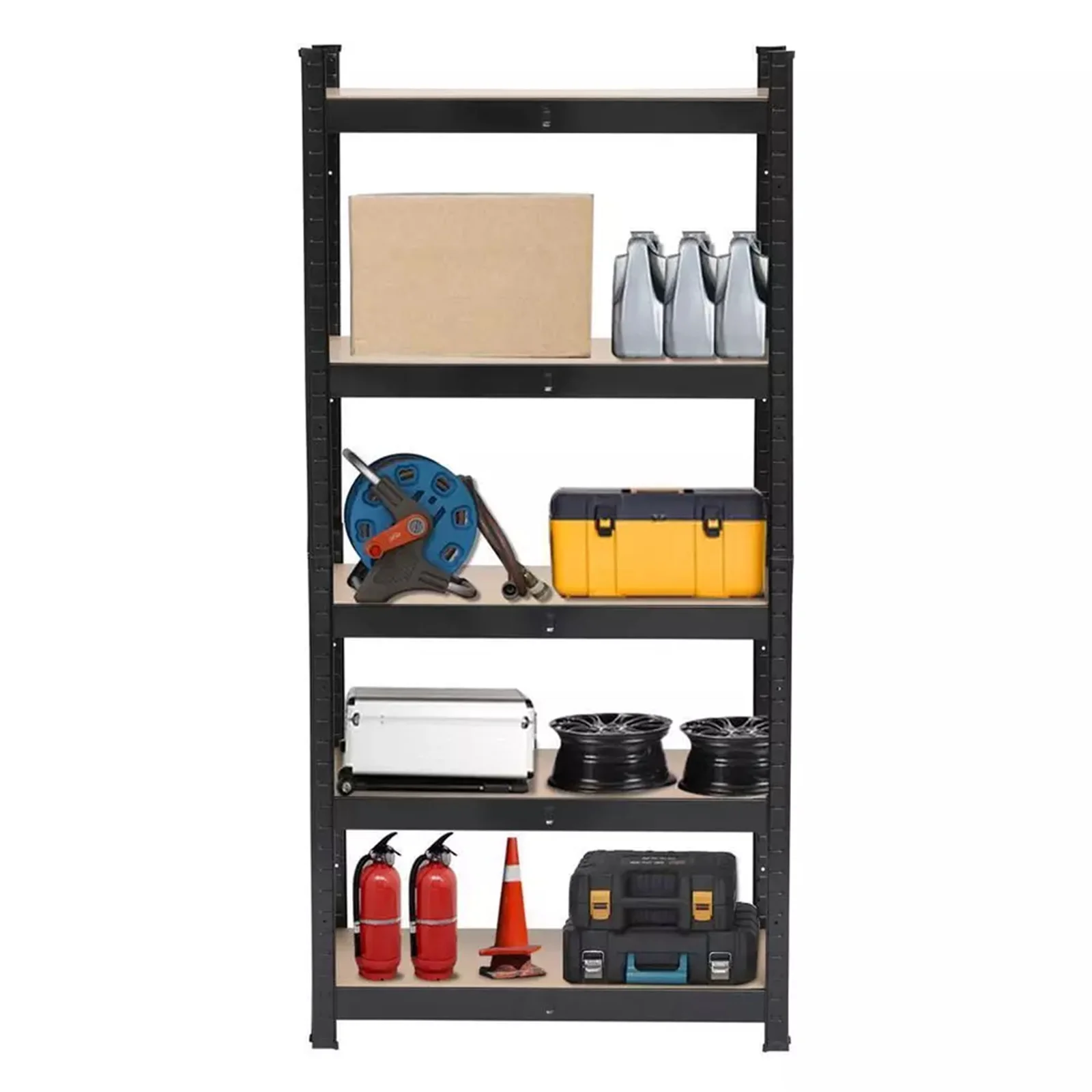 5 Tier Shelf Garage Steel Metal Storage Adjustable Shelve Organizer 150x70x30cm