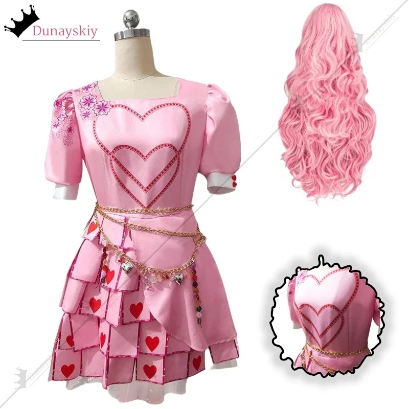 CosplayGirls Dresses Kids D-Descendants 4 Red Cosplay Costume Movie Princess Dress Halloween Carnival Dress Up
