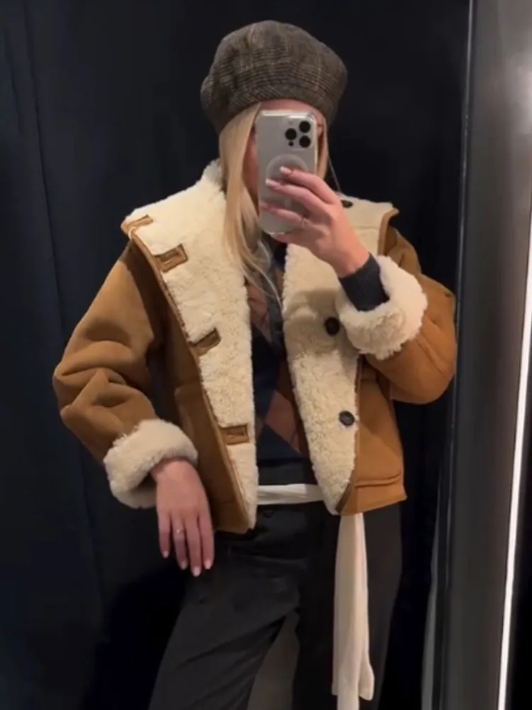 

HH Women Autumn Casual Reversible Coats Solid Stand Collar Pockets Single-Breasted Women's Fashion Long Sleeves Loose Jackets