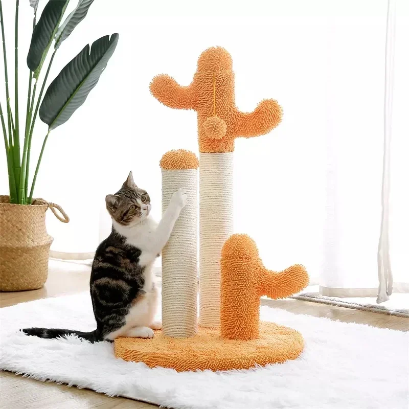 

Когтеточка для кошек TTCactus Когтеточка для кошек с тремя когтеточками и свисающим шариком
