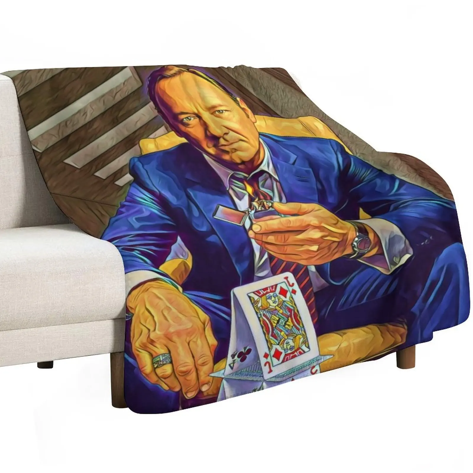 Burning the Cards Throw Blanket Plush bed plaid Bed covers Blankets For Sofas Summer Summer Beddings Blankets