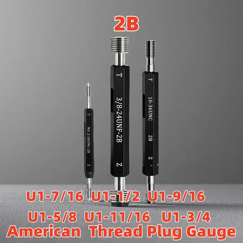 

1PCS Thread Plug Gauge Steel Mer-cury Gage American 2B High Quality Measure TooL U1-7/16 1-1/2 1-9/16 1-5/8 1-11/16 1-3/4