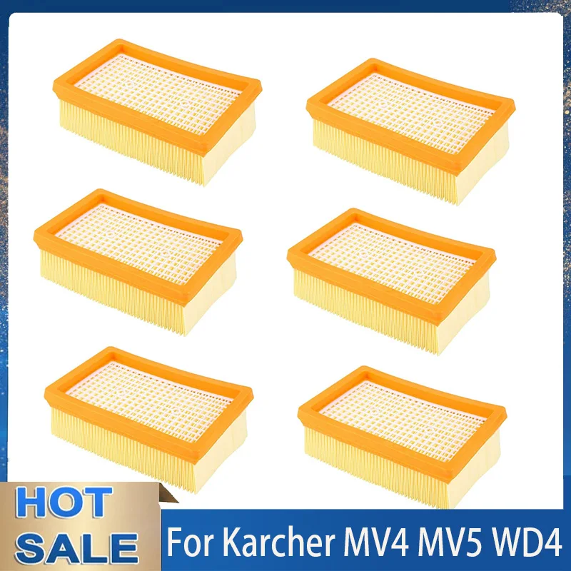 6PCS Filter for KARCHER MV4 MV5 MV6 WD4 WD5 WD6 wet&dry Vacuum Cleaner replacement Parts#2.863-005.0 hepa filters