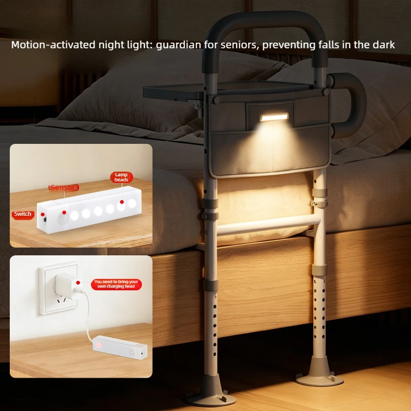 Picture 5: No-Drill Bed Safety Rail, Standing Assist Handle for Elderly, Multi-Functional Getting Up Support for Home Bed Use
