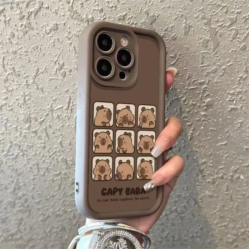 حافظة كابيبارا مضحكة لسامسونج جالاكسي ، غطاء لطيف ، جالاكسي A14 5G ، A15 ، A25 ، A06 ، A05 ، A05S ، A04 ، A04E ، A03 ، A50 ، A71 ، A73 ، A31 ، a33 ، A22 ، A03S ، A30 ، A21S