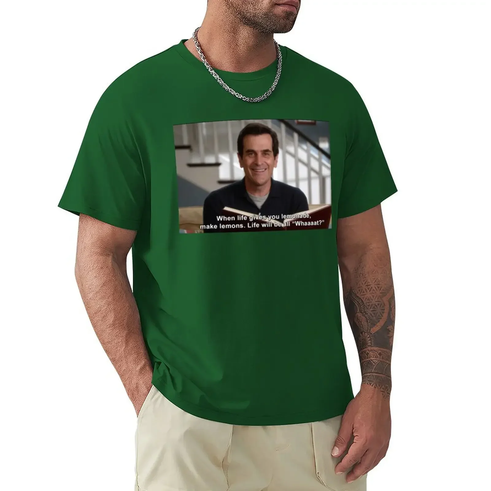 Camiseta de algodón para hombre، prenda de vestir، عبارة عن divertida، حديث، دي فيرانو، إصدار جديد