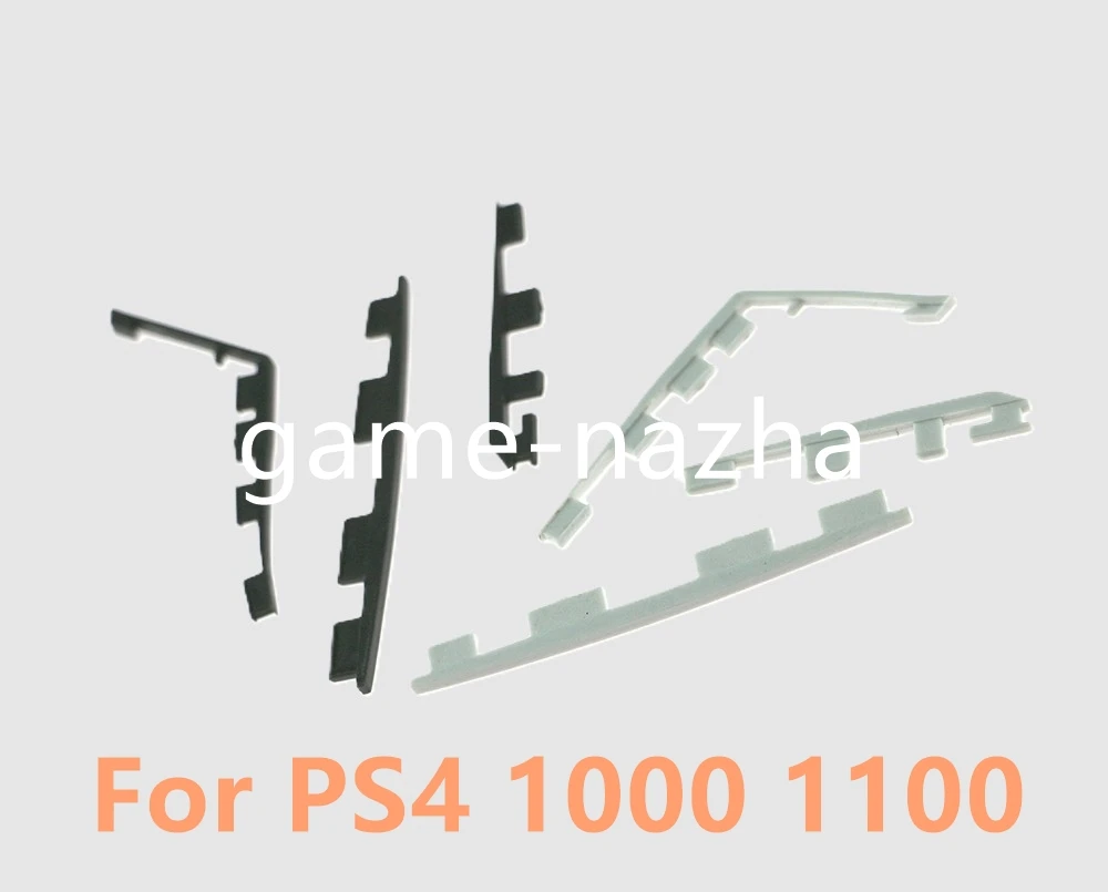 1set Silicone Feet Cover Pad For PS4 Bottom Cushion Plastic Strip For PS4 Compatible With Models 1000 1100 White Black