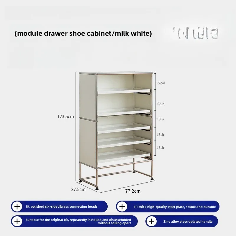 Gabinete de cubo de almacenamiento de TV de diseño, fábrica de borde de acero inoxidable Medieval, gabinete Simple moderno ins