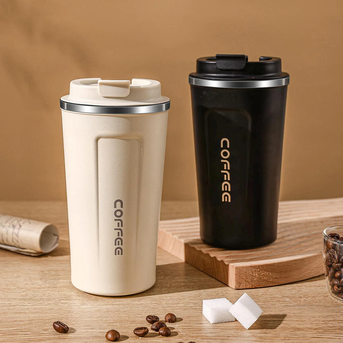 

Portable Sealed Thermos Cup 304 Stainless Steel Double Wall Coffee Cup Tumbler With Lid Sport Travel Drinking Cup Drinkware
