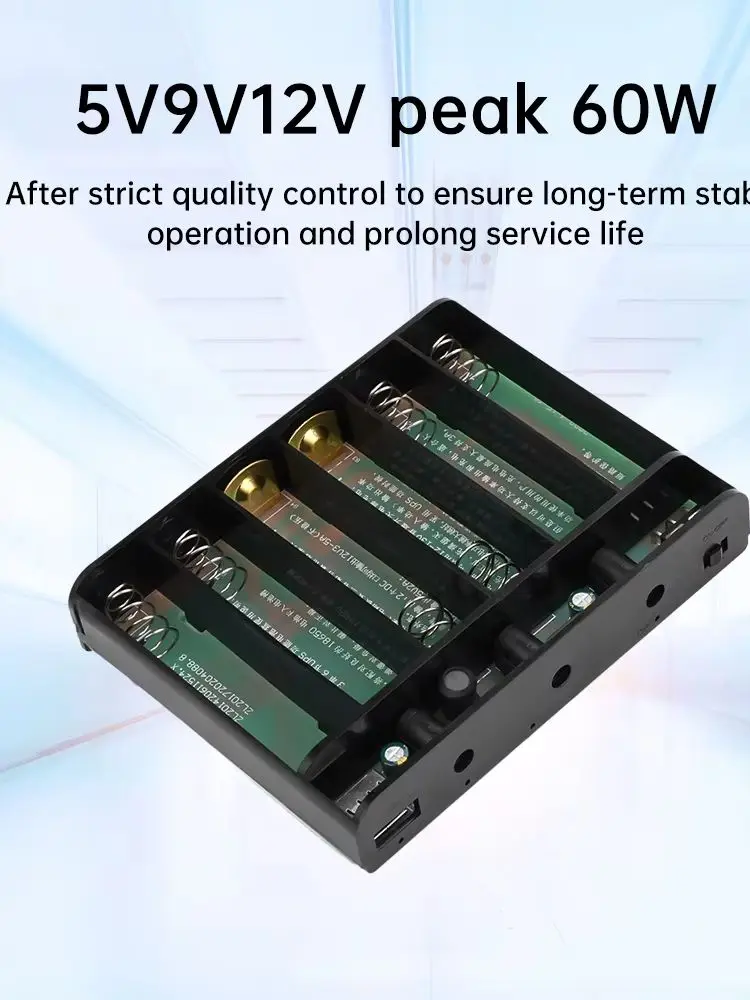 5V 9V 12V Output Power Bank Box for Cellphone Power Case Tablet 6x 18650 Battery UPS Uninterrupted Power Supply Electronic Kit