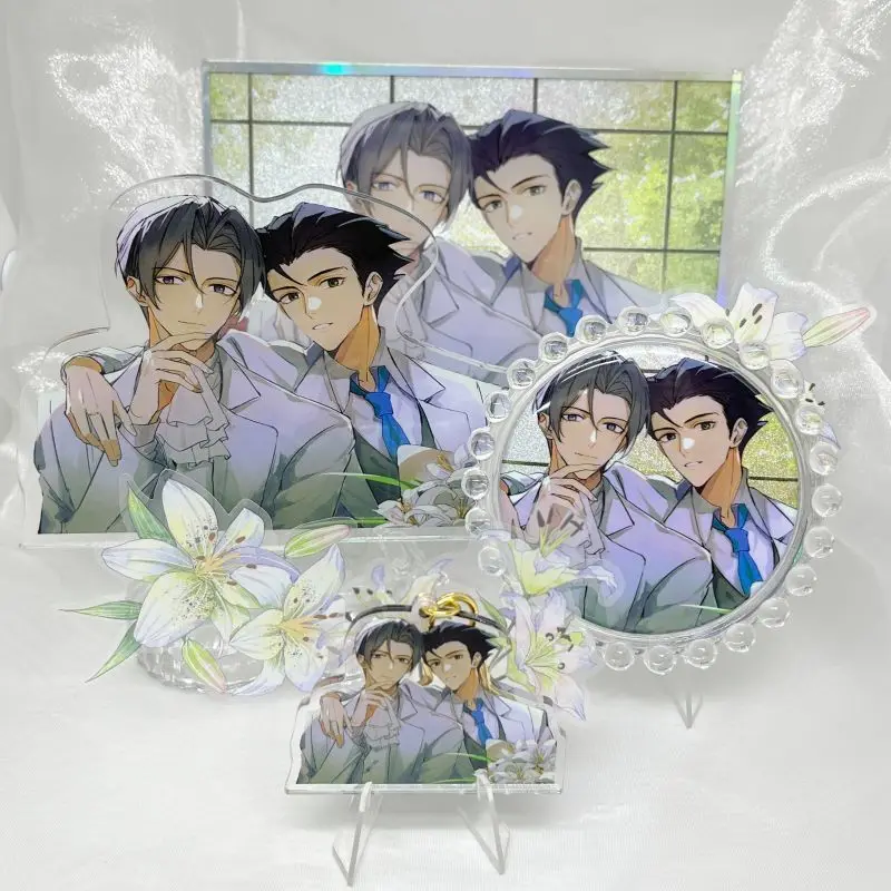 

AnimeAce Attorney Phoenix Wright Miles Edgeworth Cosplay Standing Sign Keychain Coloured Paper Badge Quicksand mahjong Xmas Gift