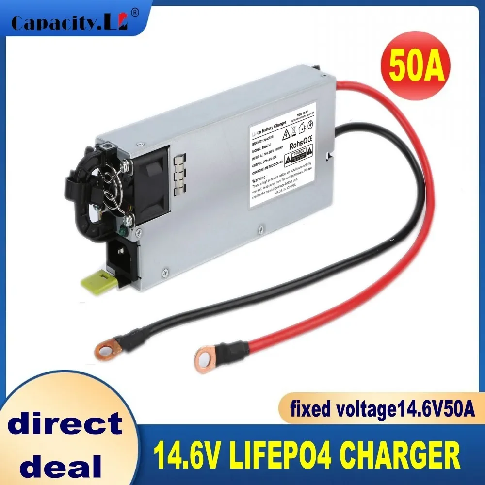 12v 50a Lifepo4 Charger 80A 460W Fast Charger 900w 50A Lithium Battery Charger 14.6V Battery Adapter Camping Battery Charging