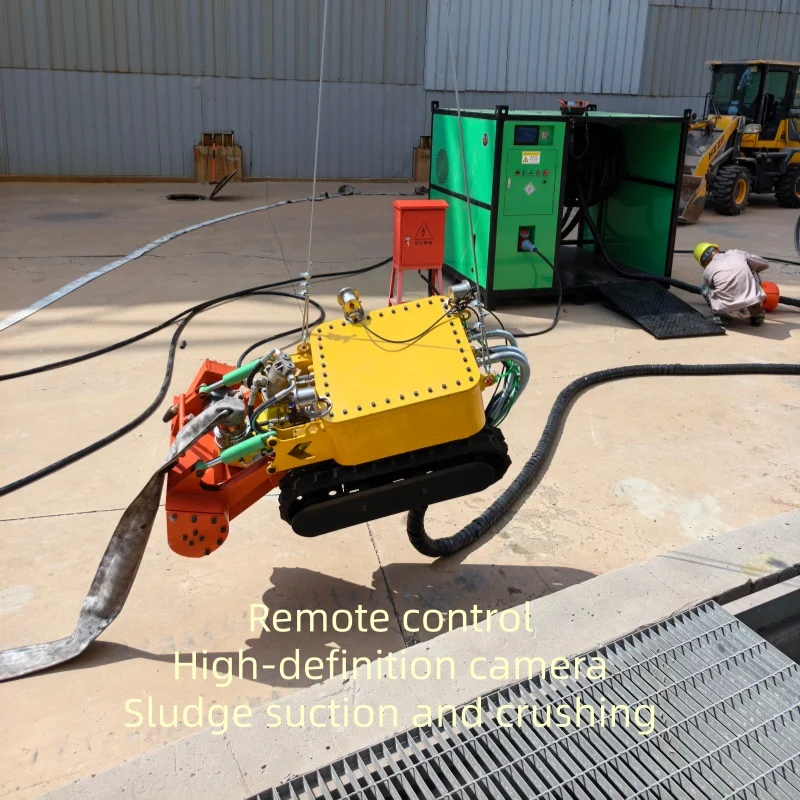 Durable Steel Fish Pond Breeding Pond Dredging Robot Machine For Sediment Cleaning