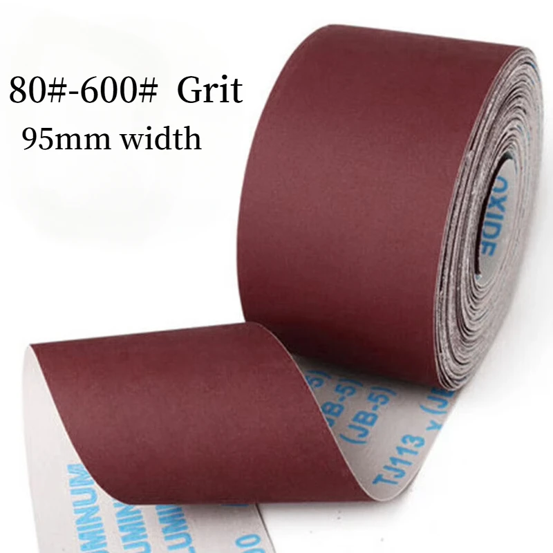 

95mm width Sandpaper Roll Continuous Abrasive Ready To Cut Emery Cloth For Drum Sander Woodworking Automotive Metal Sanding