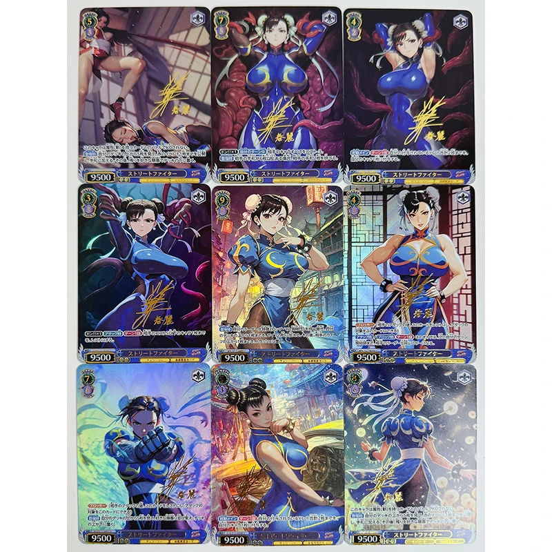 Street Fighter Collectible Cards Boys Games Toys Table Games Birthday Gifts DIY Anime Chun-Li Nami Kanna Premium Flash Card