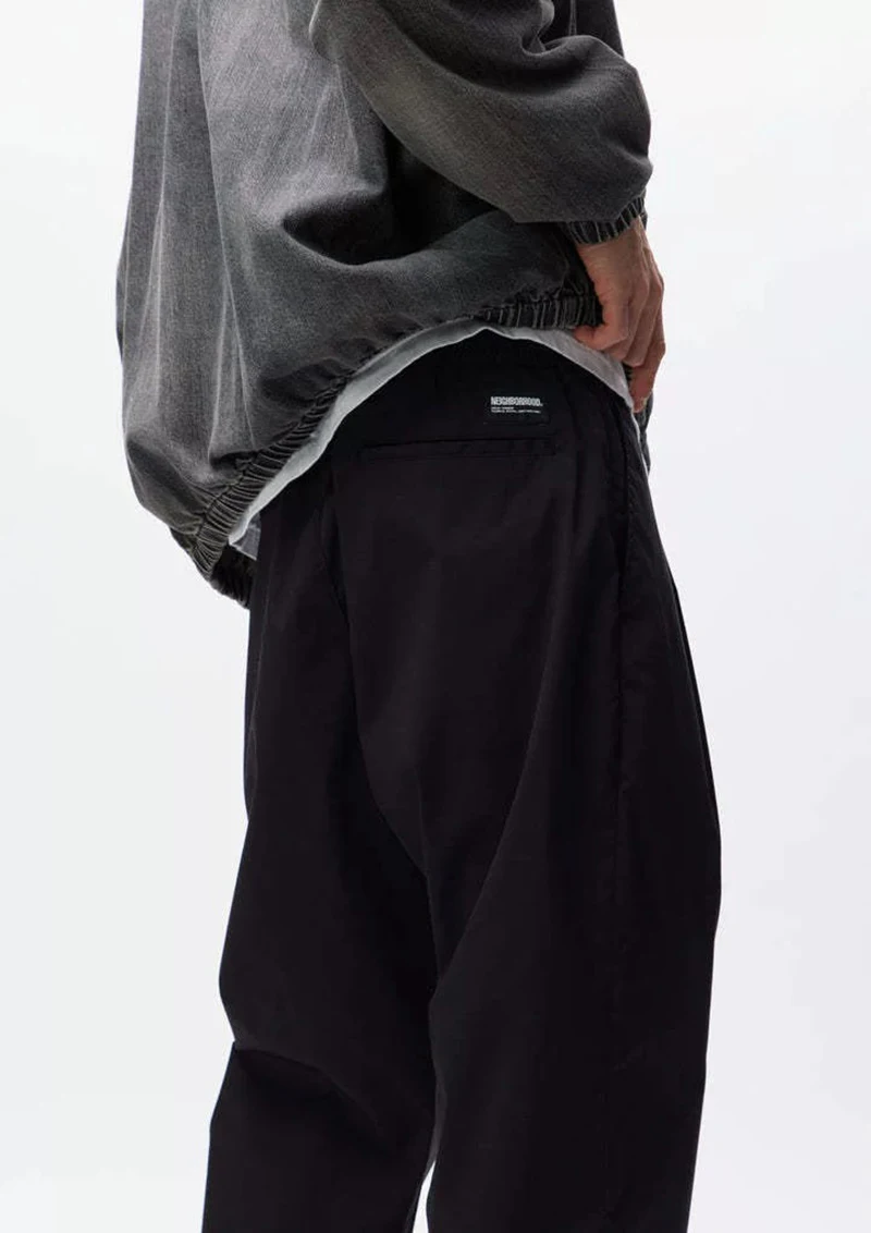 JP. NEIGHBORHOOD Day Series All-fit Double Pleated Cone NBHD Drawstring Nine-point Casual Pants 24SS