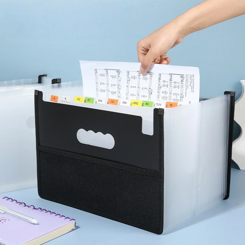Vertical Portable File Storage Box Telescopic Bag Student Specific Paper Classification Boxes House Decoration Desk Organizer