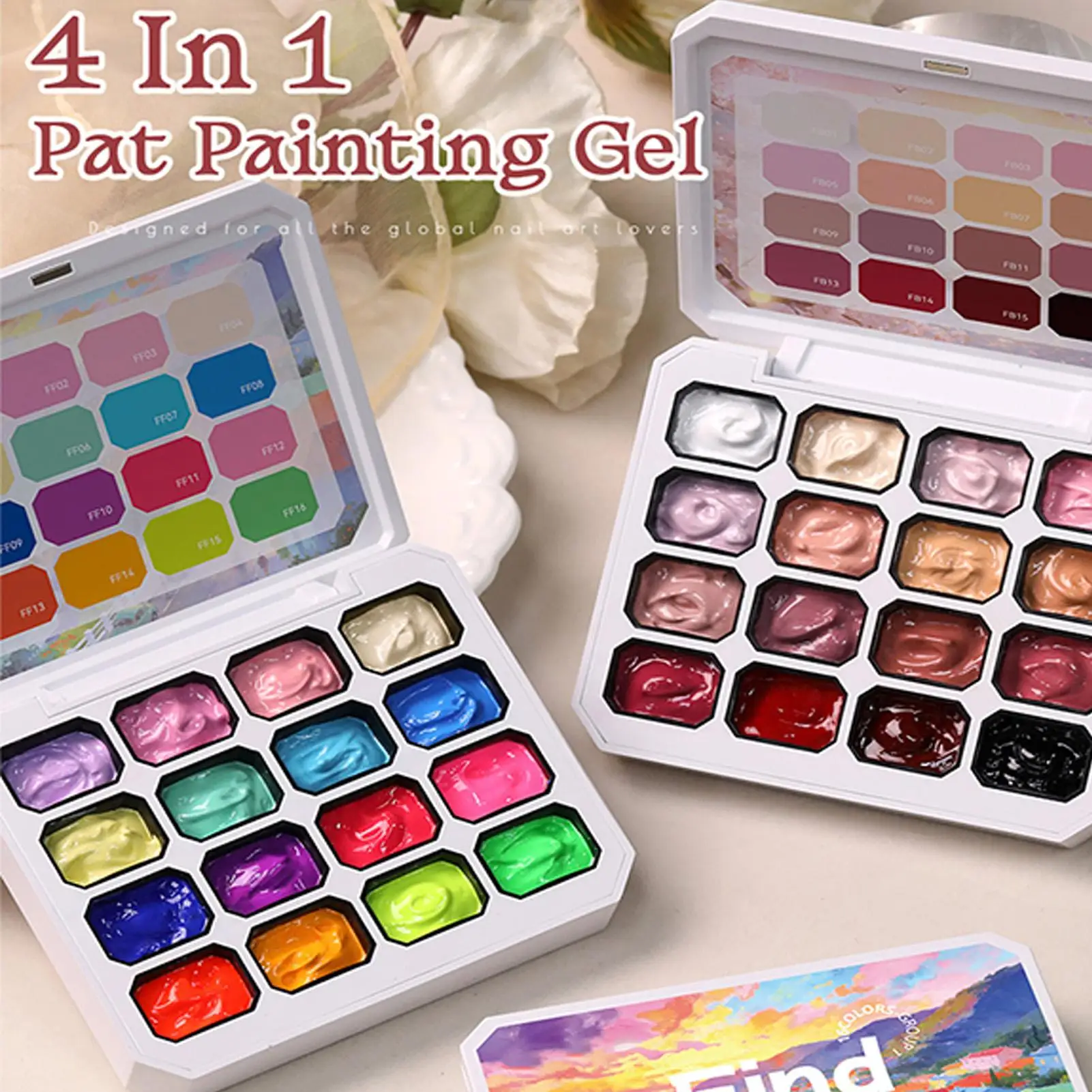 16-Color Gel Nail Polishing Set, Beginner-Friendly Manicure Kit for Women Girls, Home Salon Party Wedding Vacation Daily Use