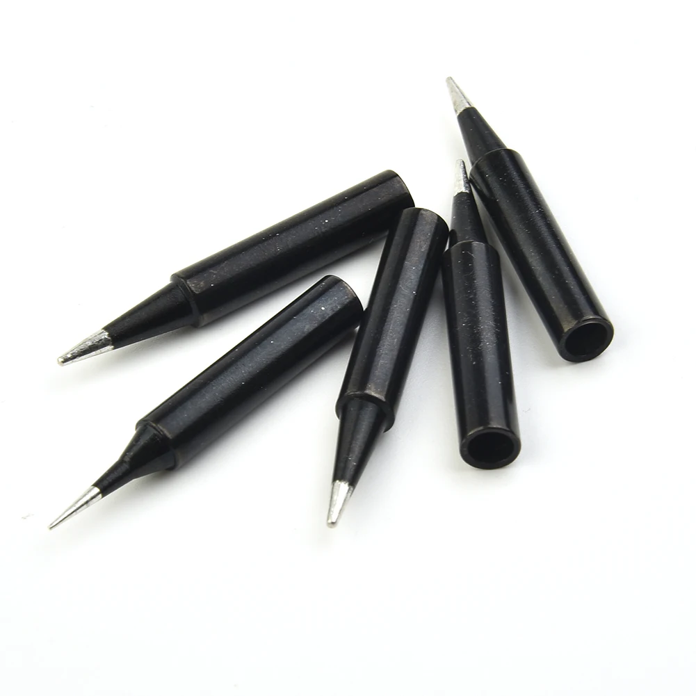 Industrial Soldering Iron Tip Soldering Iron Tip Parts Black Brand New Exquisite Lead 5pcs Lead Metal